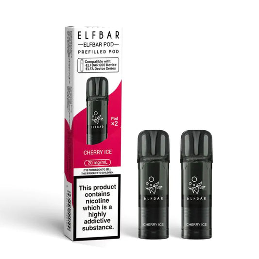 Elf Bar 600 - Prefilled Pods - Cherry Ice x 2 (Pack) - Ubervape