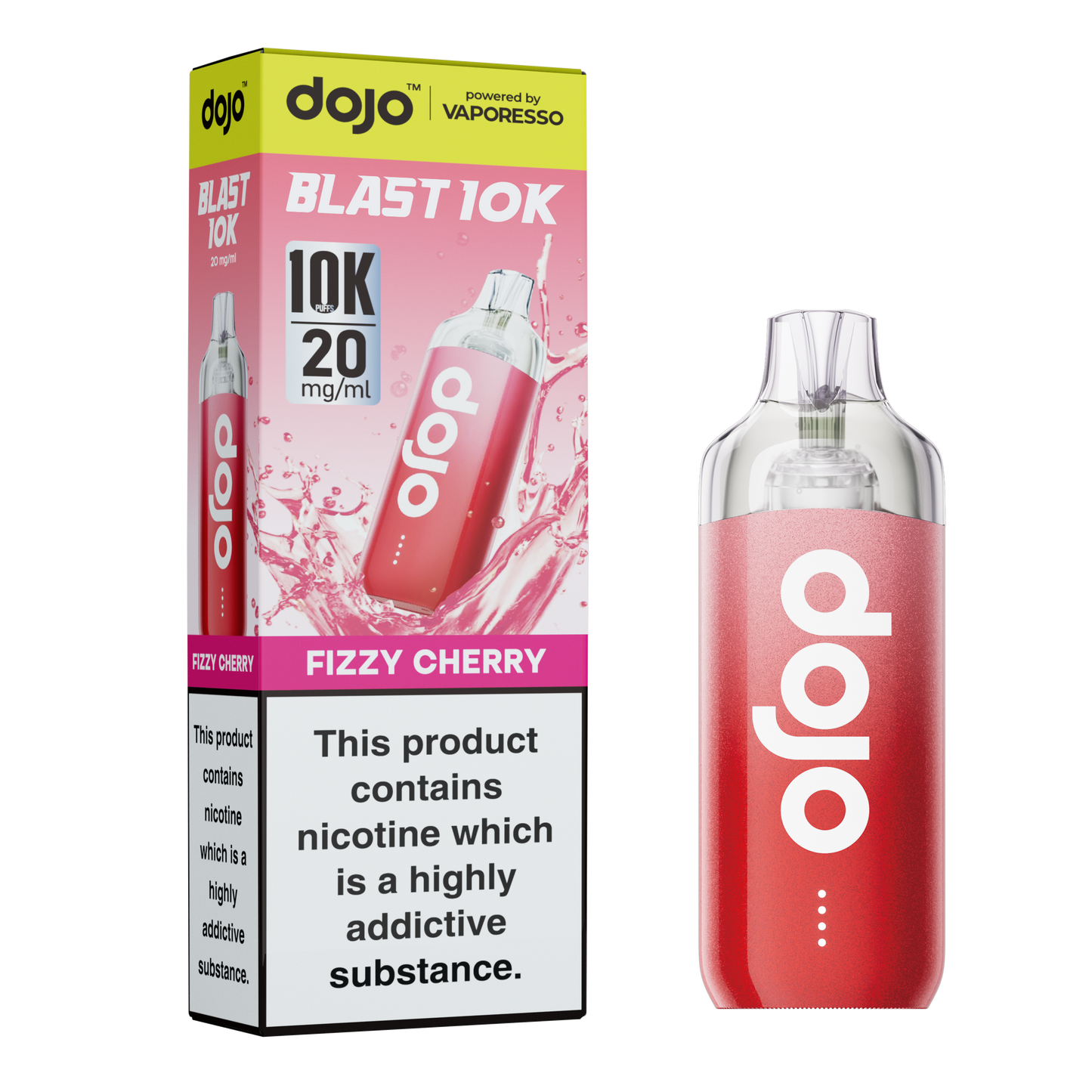 Vaporesso DOJO Blast 10K - Replacement Disposable Pod Device - Fizzy Cherry