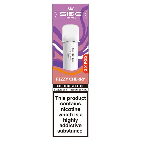 SKE 600 Pro Pods - Fizzy Cherry - 2ml Pre-filled Pods x2 (Pack)