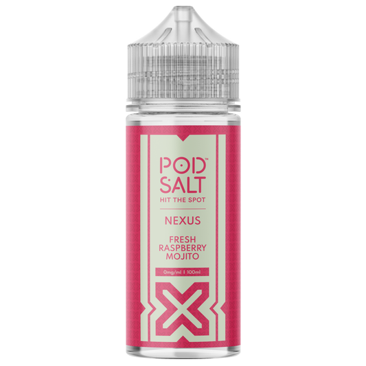 Pod Salt Nexus - Fresh Raspberry Mojito E-liquid 120ML Shortfill