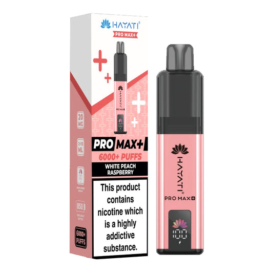 Hayati Pro Max Plus - Rechargeable Replacement Pod Device - White Peach Raspberry - Ubervape