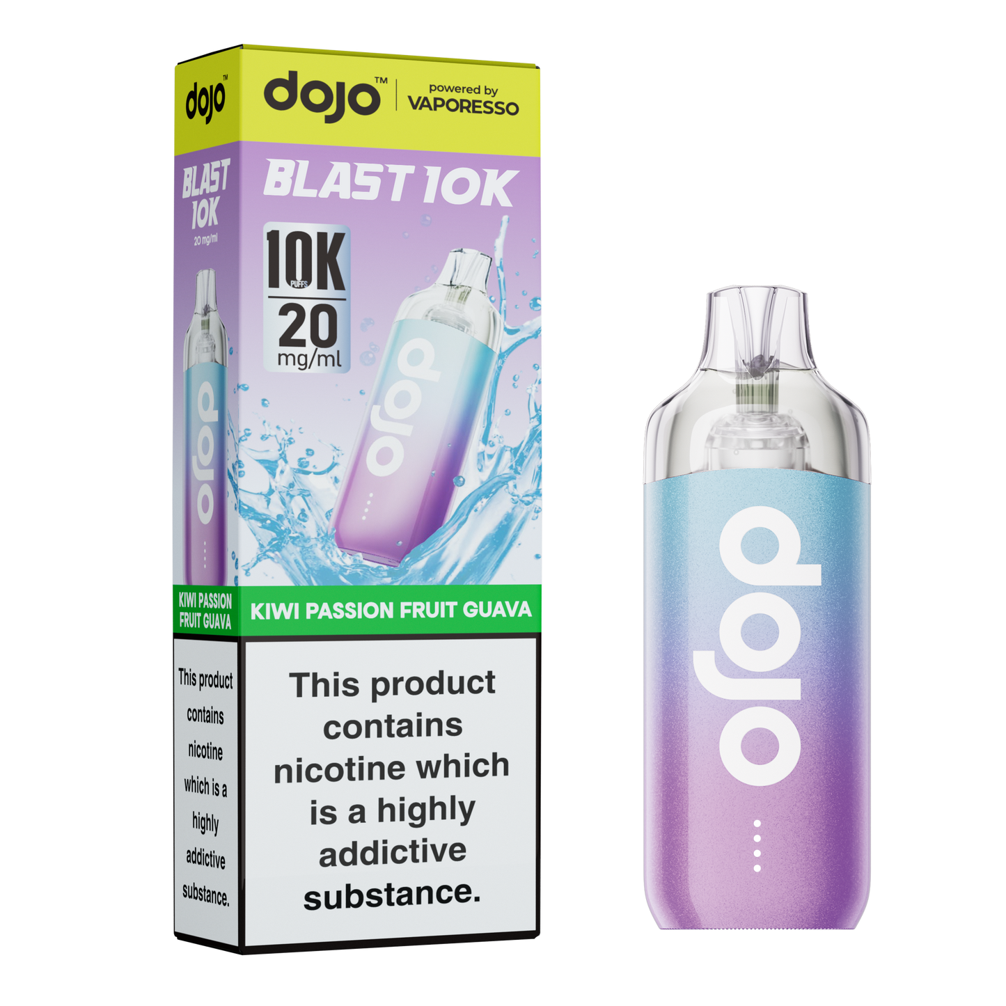 Vaporesso DOJO Blast 10K - Replacement Disposable Pod Device - Kiwi Passionfruit Guava