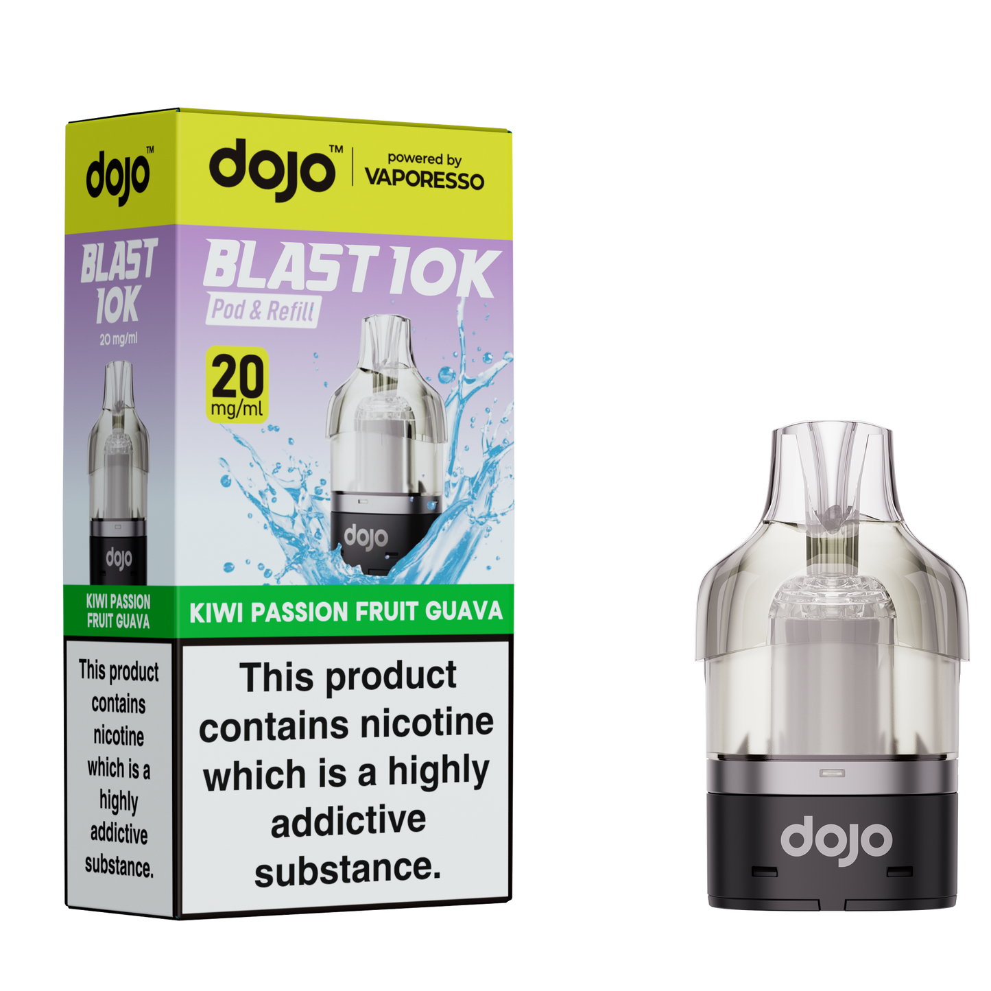 Vaporesso DOJO Blast 10K - Pod & Refill 10ml - Kiwi Passionfruit Guava