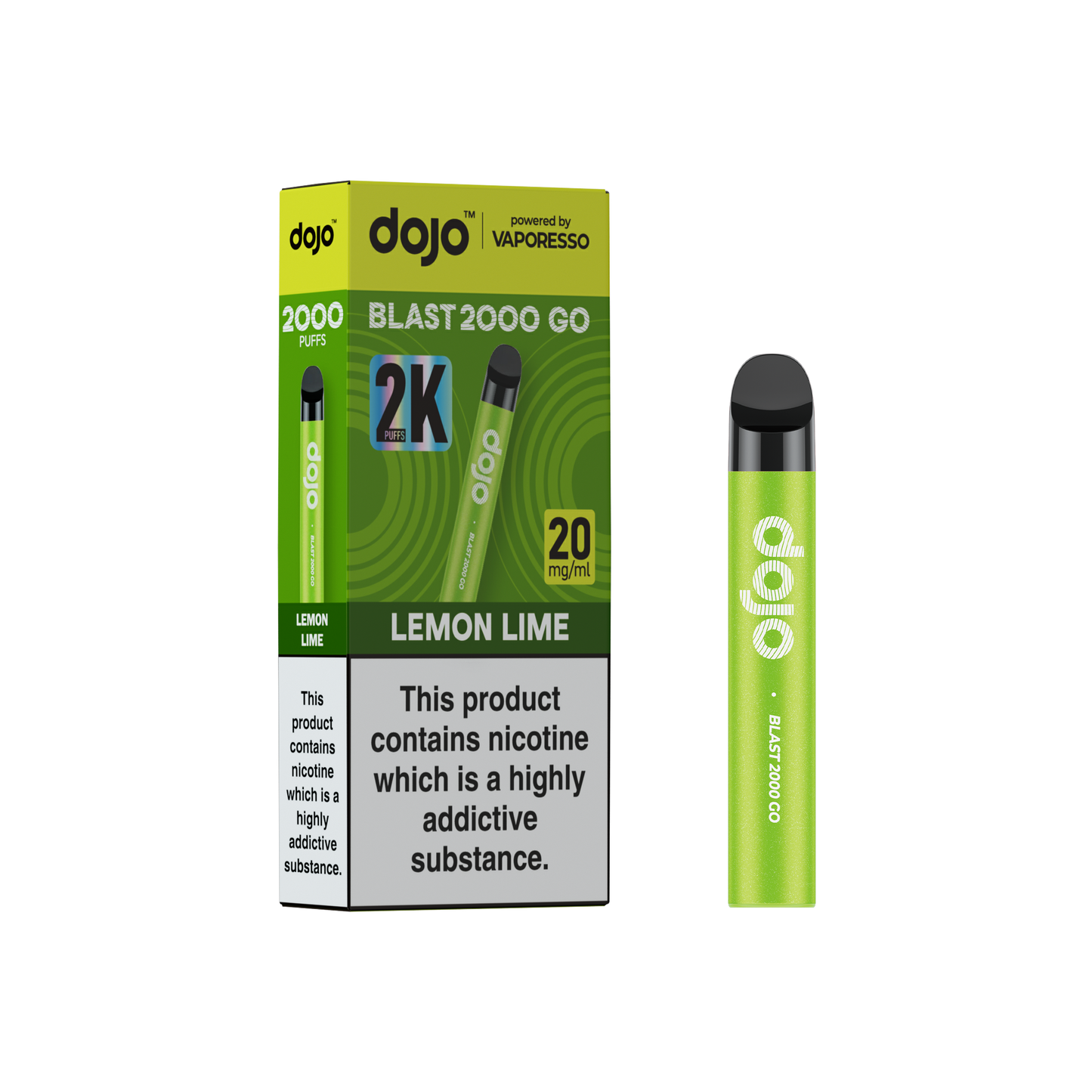 Vaporesso DOJO Blast 2000 Go - Recharge Pod Device - Lemon Lime