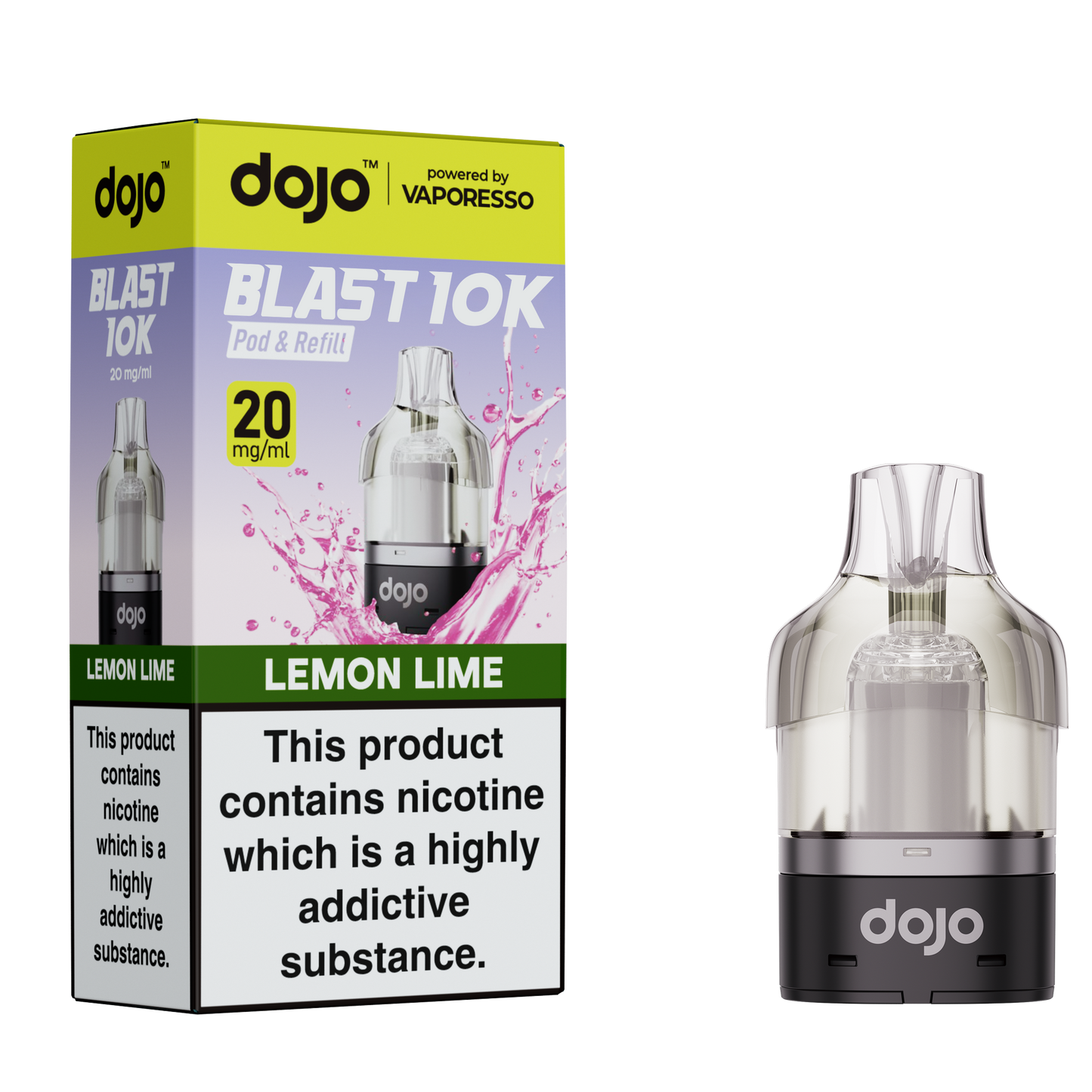 Vaporesso DOJO Blast 10K - Pod & Refill 10ml - Lemon Lime