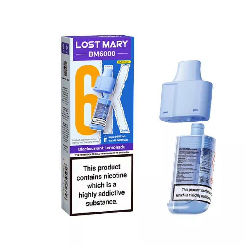 Lost Mary BM6000 - Replacement Pods - Blackcurrant Lemonade