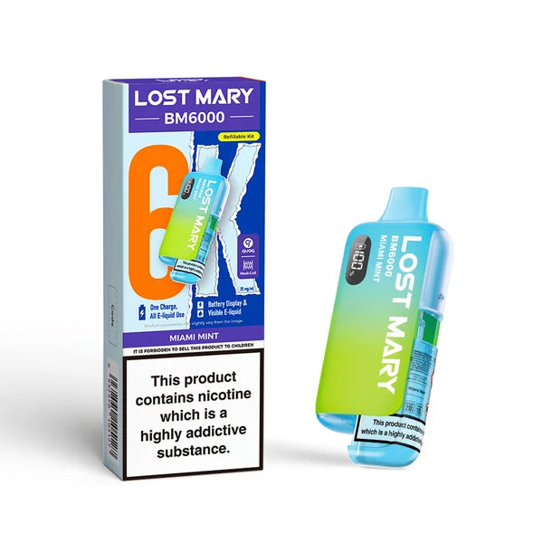 Lost Mary BM6000 - Rechargeable Replacement Pod Device - Miami Mint