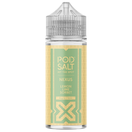 Pod Salt Nexus - Lemon Lime Sorbet E-liquid 120ML Shortfill