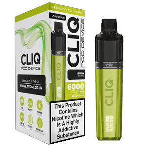 Avomi Cliq - 6,000 Puff Rechargeable Disposable - Lemon & Lime
