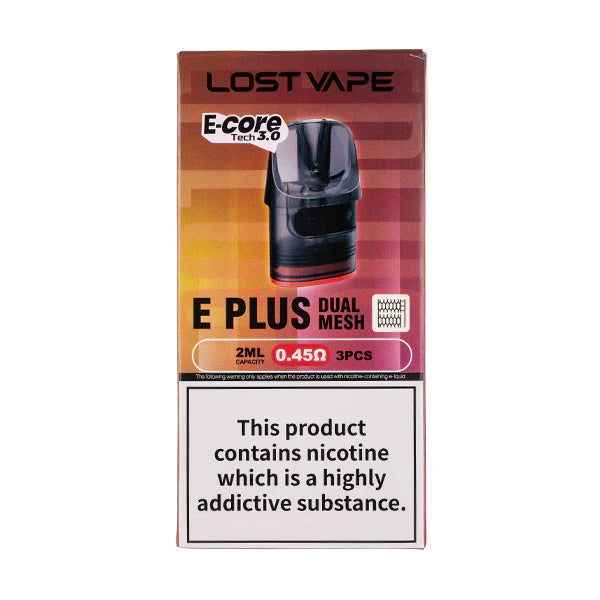 Lost Vape E Plus Dual Mesh 3ml Pods x 3 (Pack)