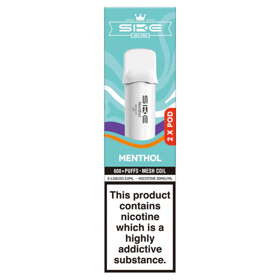 SKE 600 Pro Pods - Menthol - 2ml Pre-filled Pods x2 (Pack)