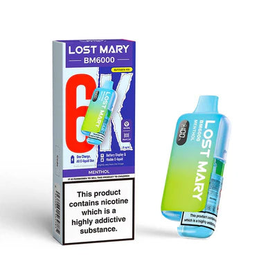 Lost Mary BM6000 - Rechargeable Replacement Pod Device - Menthol