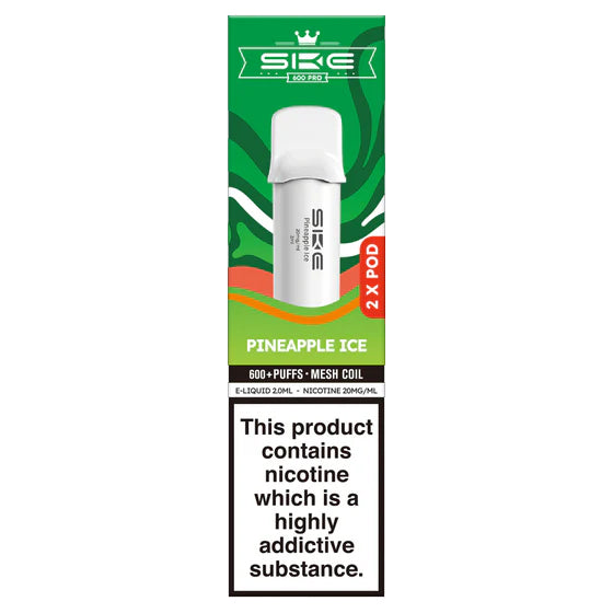 SKE 600 Pro Pods - Pineapple Ice - 2ml Pre-filled Pods x2 (Pack)