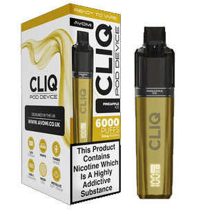 Avomi Cliq - 6,000 Puff Rechargeable Disposable - Pineapple Ice