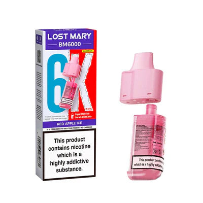 Lost Mary BM6000 - Replacement Pods - Red Apple Ice - Ubervape