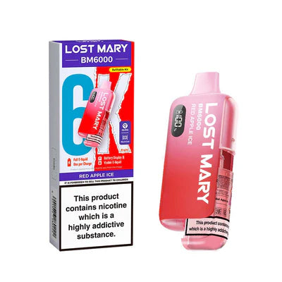 Lost Mary BM6000 - Rechargeable Replacement Pod Device - Red Apple Ice - Ubervape