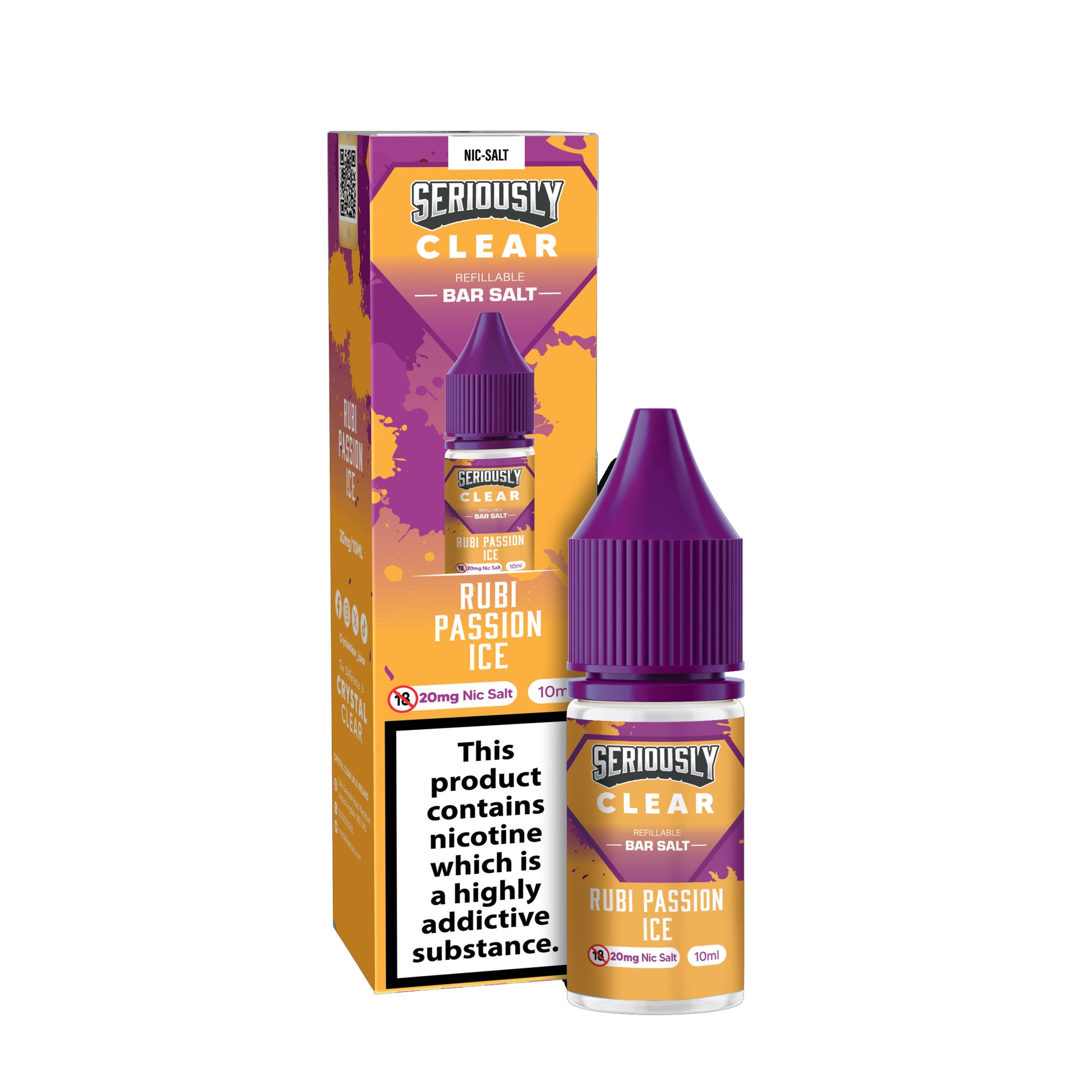 Seriously Clear - Rubi Passion Ice E-liquid Salt Nic - Ubervape