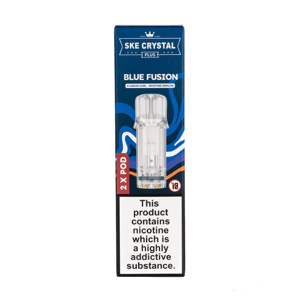 SKE Crystal Bar Plus - Blue Fusion - 2ml Pre-filled Pods x2 (Pack)
