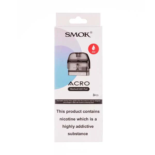 Smok Acro Pods - 0.8ohm 2ml Mesh  x 3 (Pack) - Ubervape
