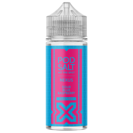 Pod Salt Nexus - Sour Blue Raspberry E-liquid 120ML Shortfill