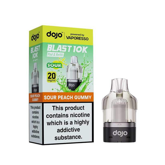 Vaporesso DOJO Blast 10K - Pod & Refill 10ml - Sour Peach Gummy
