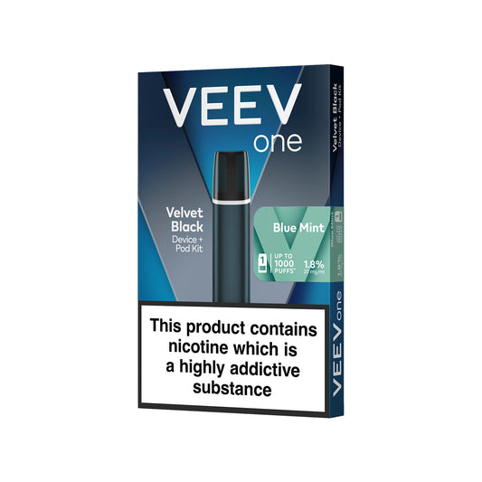 VEEV ONE Starter Kit - Velvet Black + 2 Free Flavour Pods - Ubervape