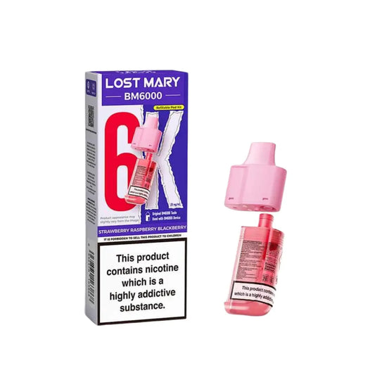 Lost Mary BM6000 - Replacement Pods - Strawberry Raspberry Blackberry