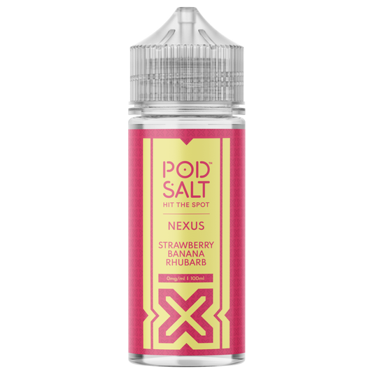 Pod Salt Nexus - Strawberry Banana Rhubarb E-liquid 120ML Shortfill