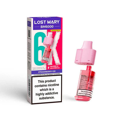 Lost Mary BM6000 - Replacement Pods - Strawberry Ice
