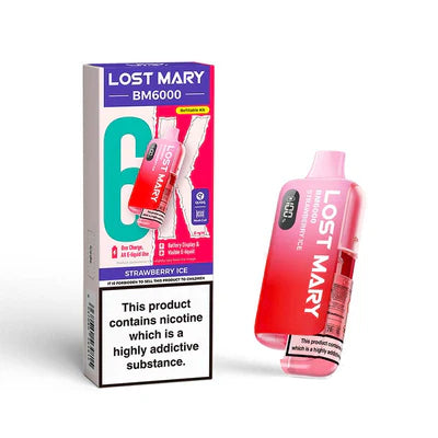 Lost Mary BM6000 - Rechargeable Replacement Pod Device - Strawberry Ice