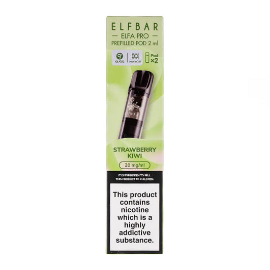 Elf Bar Elfa Pro - Strawberry Kiwi - 2ml Pre-filled Pods x2 (Pack)