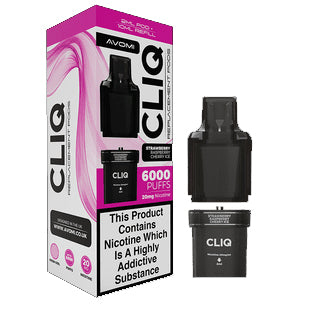 Avomi Cliq 6,000 Puff Refill Pods 12ml - Strawberry Raspberry Cherry Ice