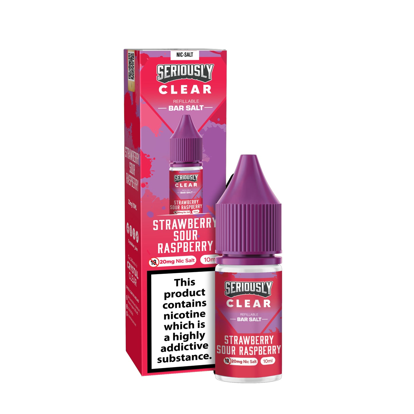 Seriously Clear - Strawberry Sour Raspberry E-liquid Salt Nic - Ubervape