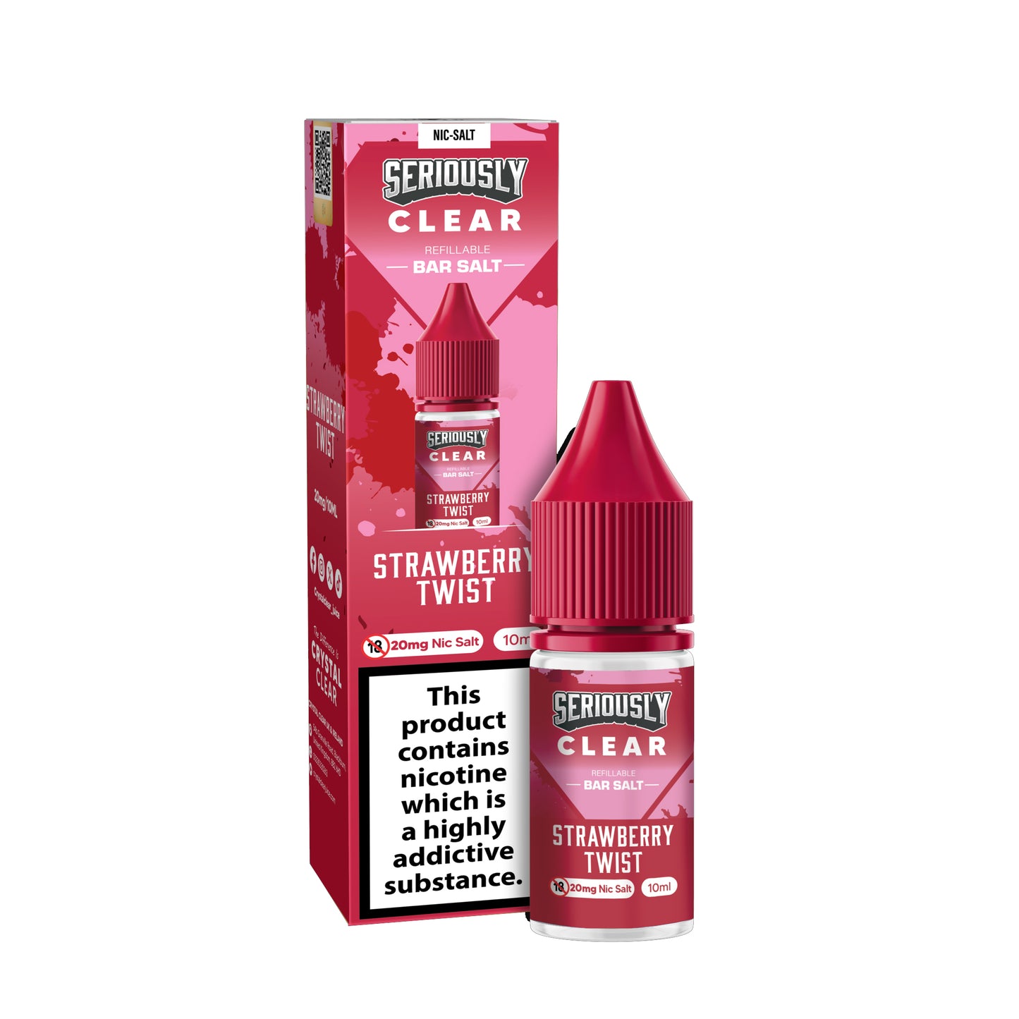 Seriously Clear - Strawberry Twist E-liquid Salt Nic - Ubervape