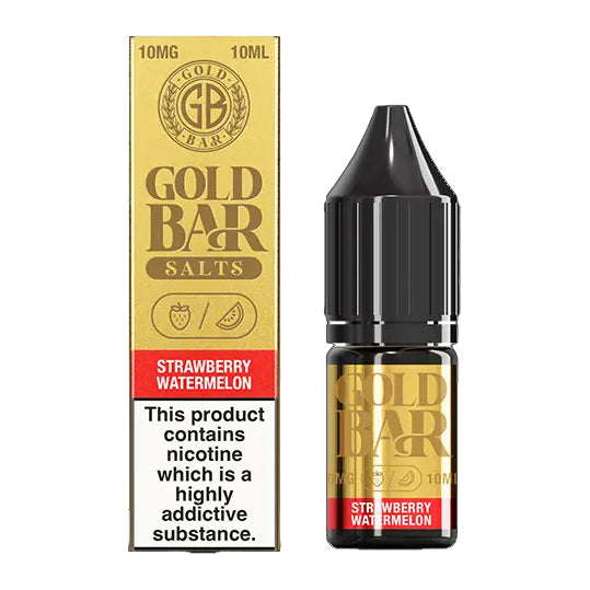 Gold Bar Salts - Strawberry Watermelon 10ml E-liquid Salt Nic