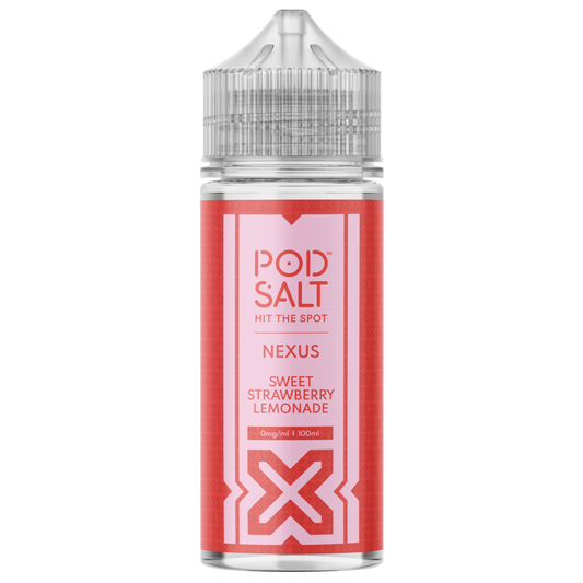 Pod Salt Nexus - Sweet Strawberry Lemonade E-liquid 120ML Shortfill