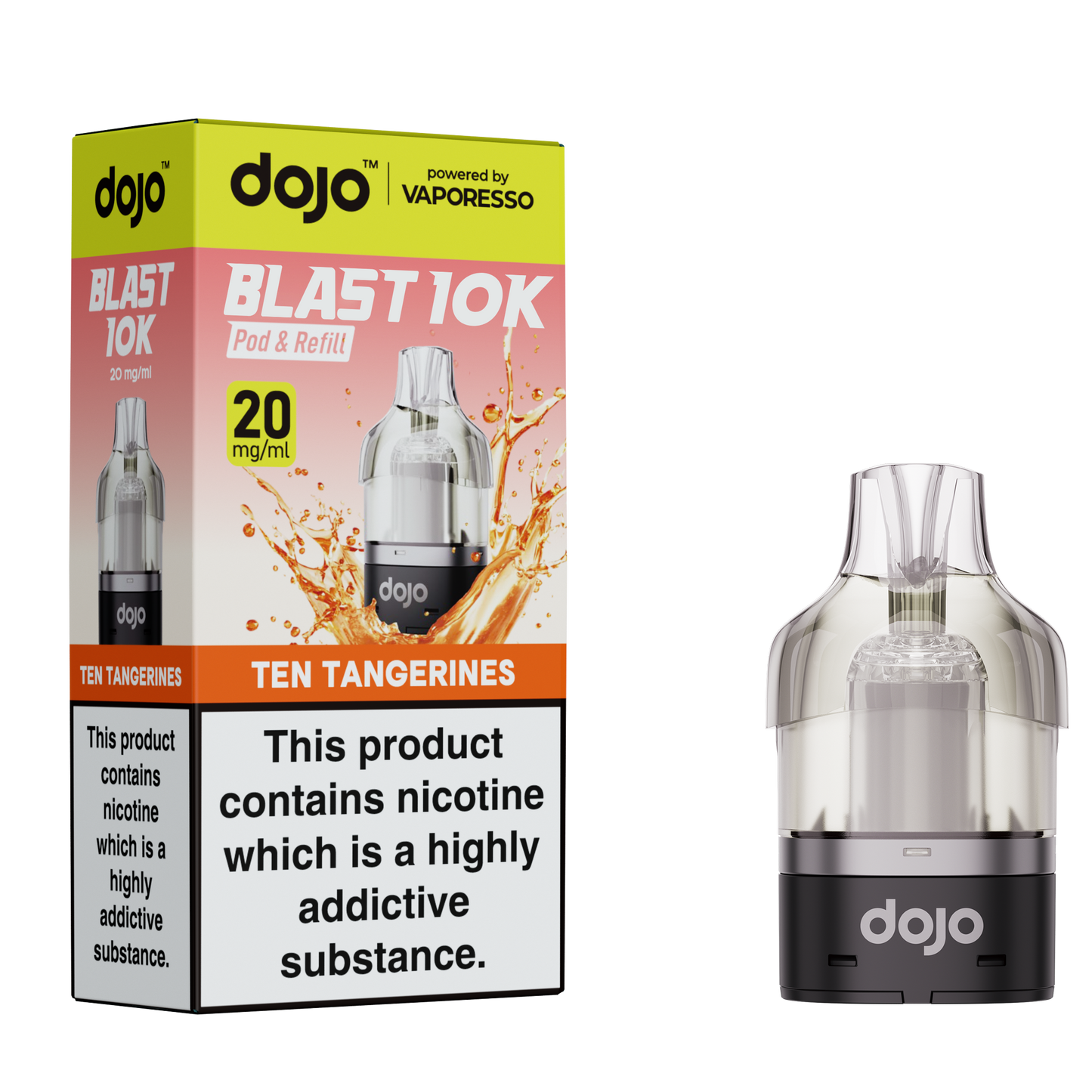 Vaporesso DOJO Blast 10K - Pod & Refill 10ml - Ten Tangerines