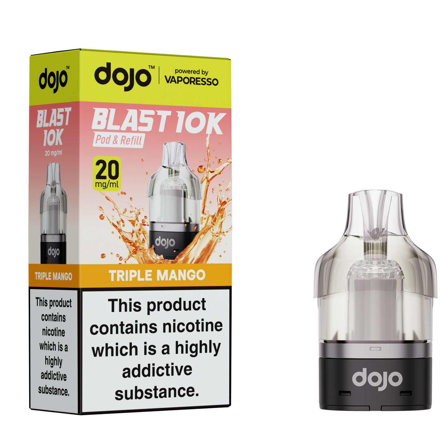 Vaporesso DOJO Blast 10K - Pod & Refill 10ml - Triple Mango