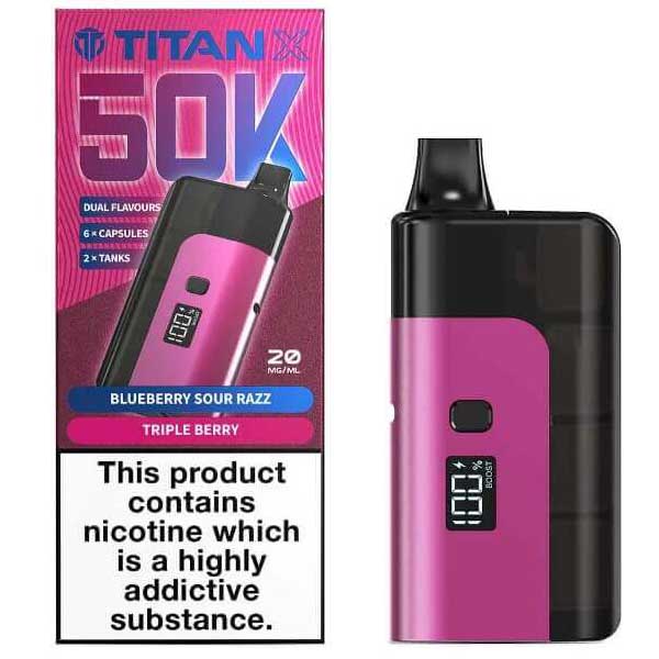 Titan X 50K Rechargeable Vape Kit — Full Pod System with Refill Capacity - Ubervape