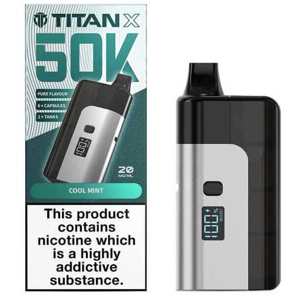 Titan X 50K Rechargeable Vape Kit — Full Pod System with Refill Capacity - Ubervape