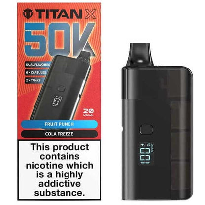 Titan X 50K Rechargeable Vape Kit — Full Pod System with Refill Capacity - Ubervape