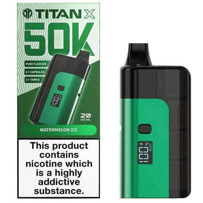Titan X 50K Rechargeable Vape Kit — Full Pod System with Refill Capacity - Ubervape