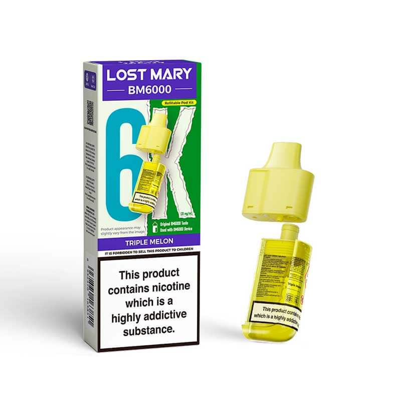 Lost Mary BM6000 - Rechargeable Replacement Pod Device - Triple Melon