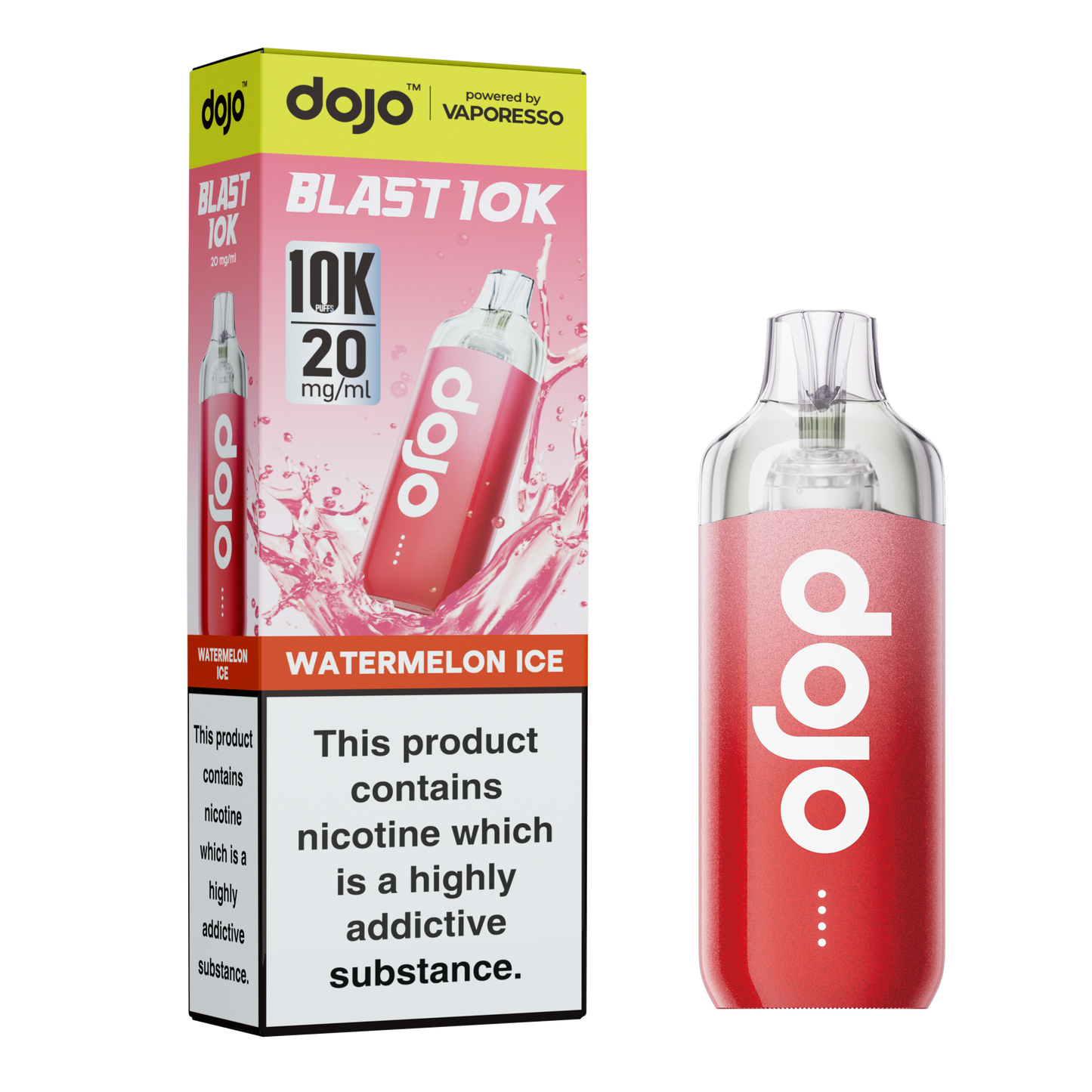 Vaporesso DOJO Blast 10K - Replacement Disposable Pod Device - Watermelon Ice