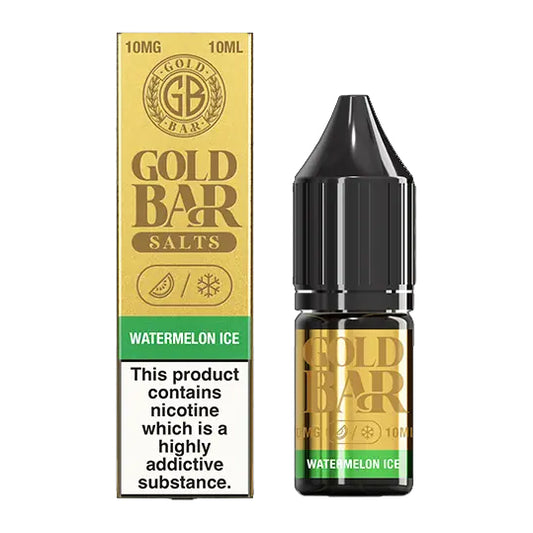 Gold Bar Salts - Watermelon Ice 10ml E-liquid Salt Nic
