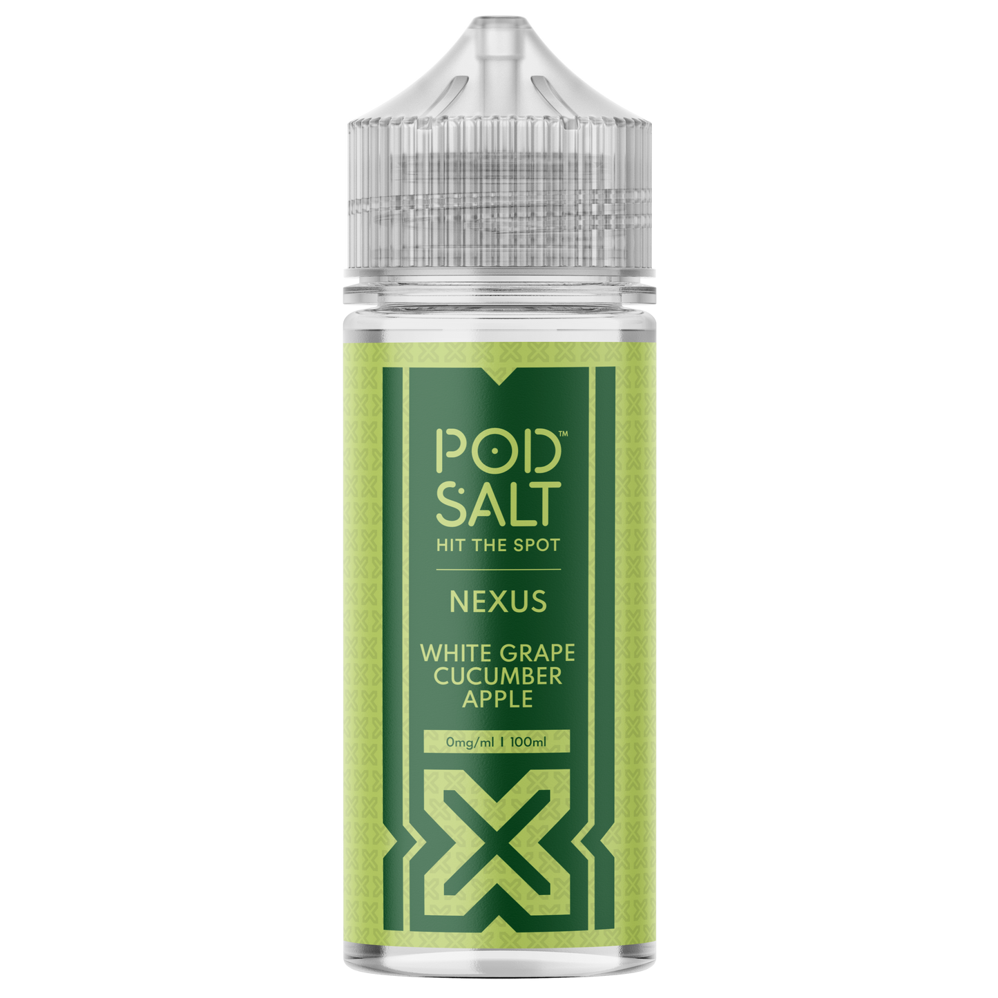 Pod Salt Nexus - White Grape Cucumber Apple E-liquid 120ML Shortfill