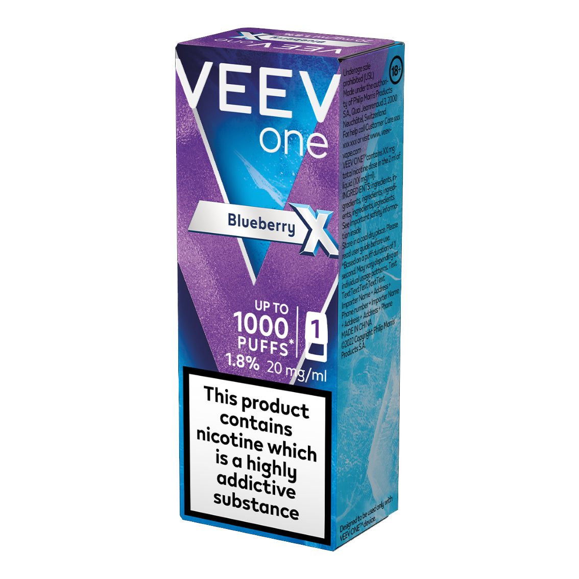 VEEV ONE - Blueberry X - 2ml Pre-filled Pod x 1 (Pack) - Ubervape