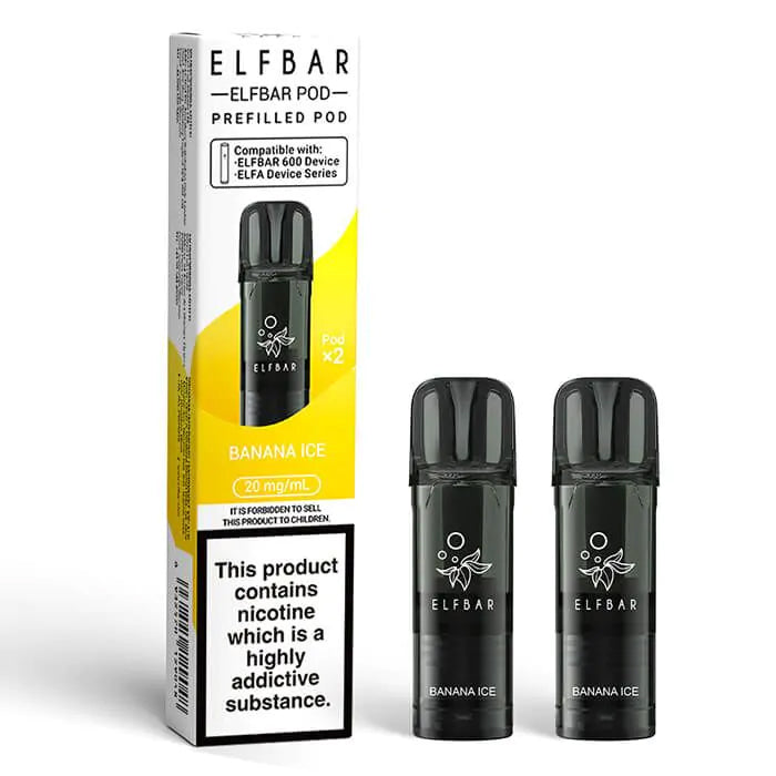Elf Bar 600 - Prefilled Pods - Banana Ice x 2 (Pack)