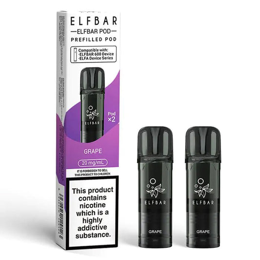 Elf Bar 600 - Prefilled Pods- Grape x 2 (Pack)