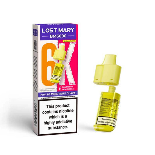 Lost Mary BM6000 - Replacement Pods - Kiwi Passion Fruit Guava